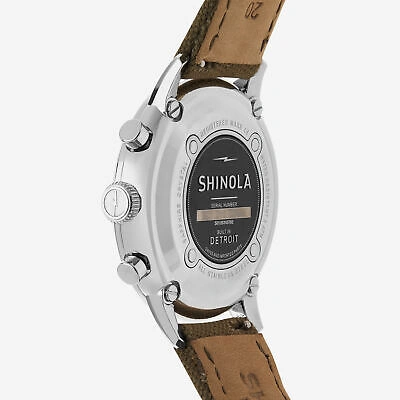 Pre-owned Shinola Detroit Men's The Traveler S0120245782 2 Eye Chronograph Watch $850