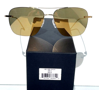 Pre-owned Revo Air 3 Shiny Gold Polarized Champagne Lens Sunglass 1209 04 Ch