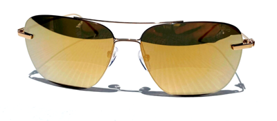 Pre-owned Revo Air 3 Shiny Gold Polarized Champagne Lens Sunglass 1209 04 Ch
