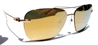 Pre-owned Revo Air 3 Shiny Gold Polarized Champagne Lens Sunglass 1209 04 Ch