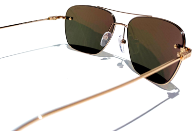 Pre-owned Revo Air 3 Shiny Gold Polarized Champagne Lens Sunglass 1209 04 Ch