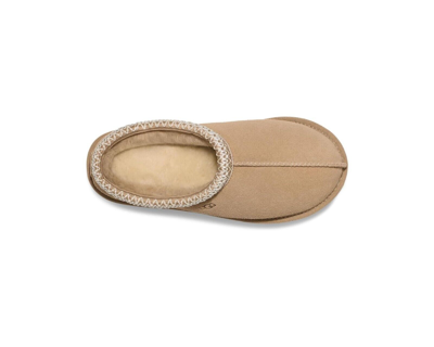 Pre-owned Ugg Tasman Suede & Sheepskin Slippers 5955 Mustard Seed Size 8