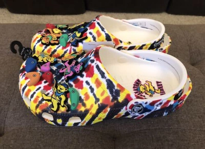 Pre-owned Crocs Deadstock Chinatown Market X  Grateful Dead Classic Clog Size M6 Ds 6 In Multicolor
