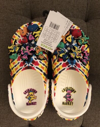 Pre-owned Crocs Deadstock Chinatown Market X  Grateful Dead Classic Clog Size M6 Ds 6 In Multicolor