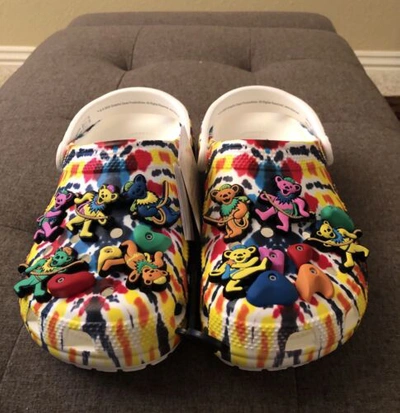 Pre-owned Crocs Deadstock Chinatown Market X  Grateful Dead Classic Clog Size M6 Ds 6 In Multicolor
