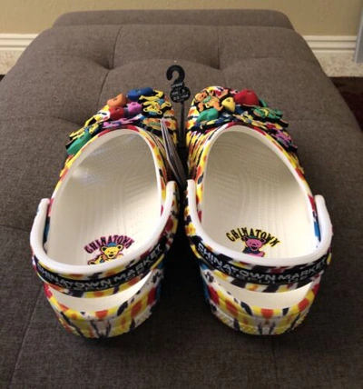 Pre-owned Crocs Deadstock Chinatown Market X  Grateful Dead Classic Clog Size M6 Ds 6 In Multicolor
