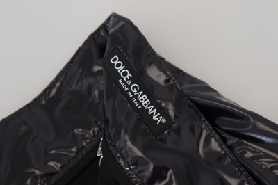 Pre-owned Dolce & Gabbana Pants Black Shining Nylon Skinny Men Trouser It48/w34/m 1050usd