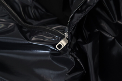 Pre-owned Dolce & Gabbana Pants Black Shining Nylon Skinny Men Trouser It48/w34/m 1050usd