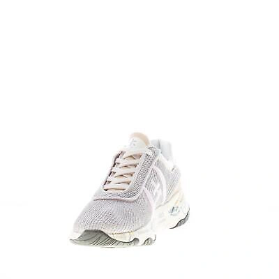 Pre-owned Premiata Women Shoes Grey Technical Mesh Fabric Buff 6094 Sneaker With Pink