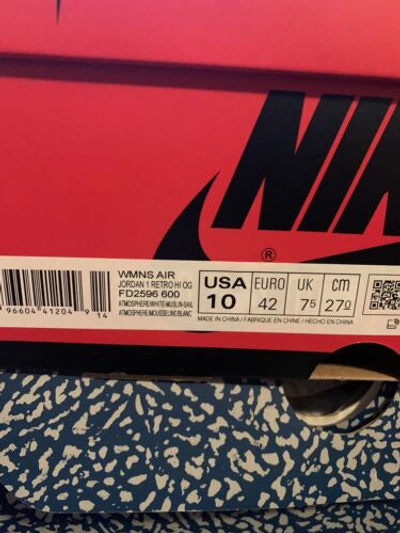 Pre-owned Jordan Size 10 -  1 Retro Og High Washed Pink W