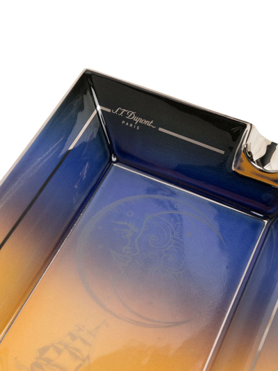 St Dupont Montecristo La Nuit Ashtray In Blue