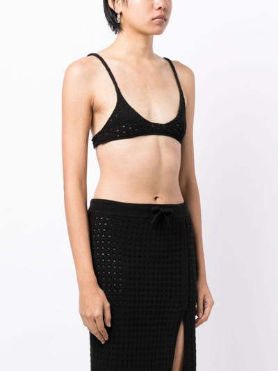 Cashmere In Love Anse Crochet-knit Bralette In Black