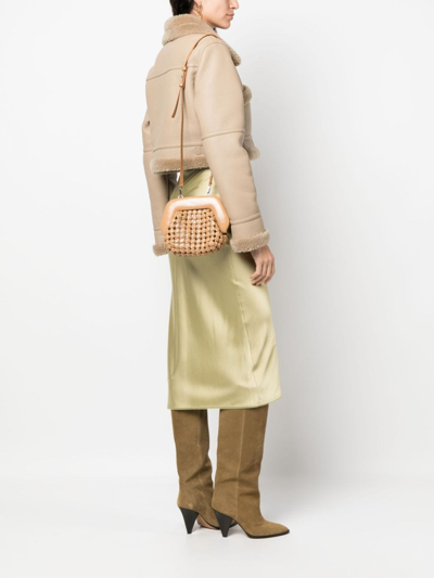 Shop Themoirè Tasche Perforated-design Crossbody Bag In Neutrals