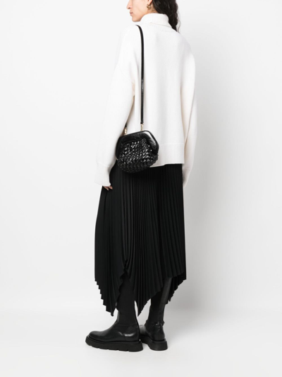 Shop Themoirè Tasche Perforated-design Crossbody Bag In Black