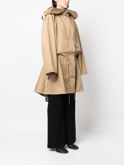 Shop Niccolò Pasqualetti Sonno Hooded Parka Jacket In Neutrals