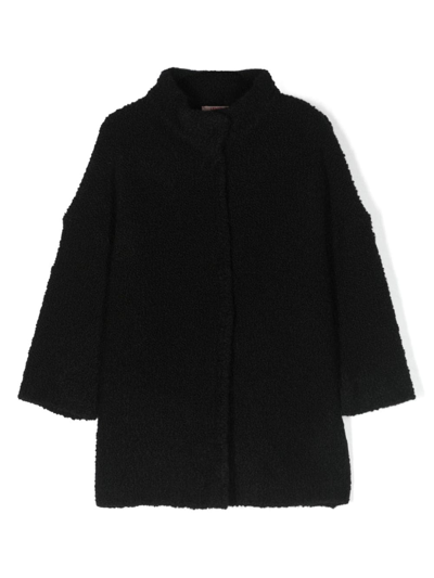 Liu •jo Faux-shearling Coat In Black