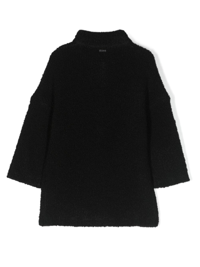 Liu •jo Faux-shearling Coat In Black