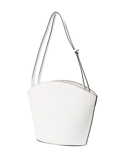 Shop By Malene Birger Oblas Leather Shoulder Bag In White