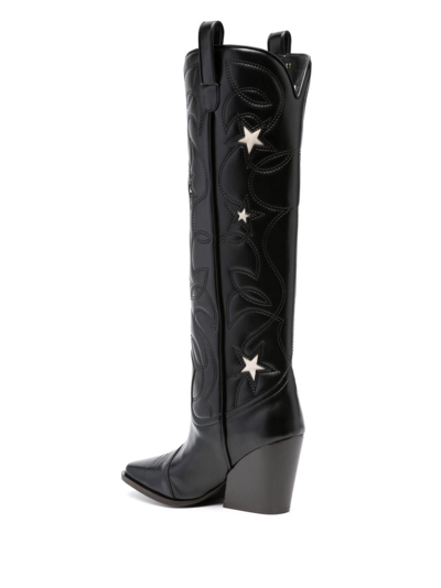 BLACK STAR 高跟牛仔靴