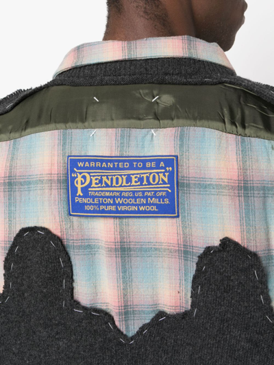 Shop Maison Margiela X Pendleton Yoke-detail Jumper In Grey
