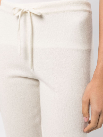 Shop Cashmere In Love Sarah Fine-knit Track Pants In White