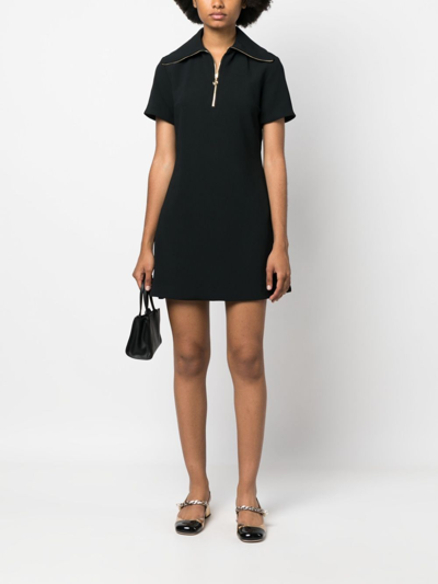 Patou Zipper Skater Dress Clothing In Black