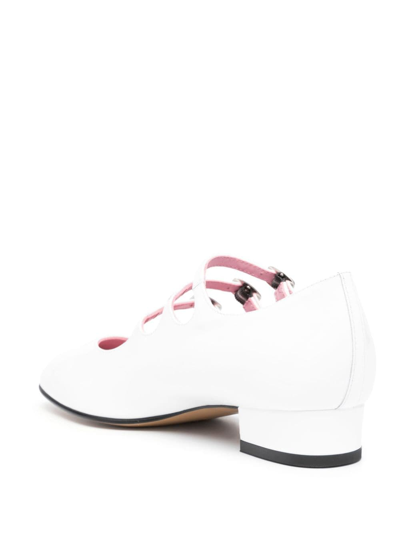 Carel Paris Ariana Patent Leather Mary Janes Ballet Flats In White