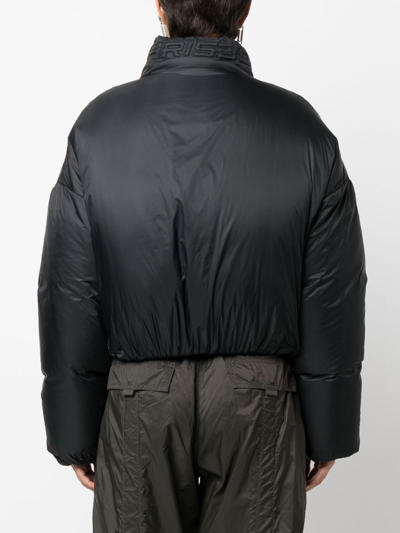 Khrisjoy Zipped Cropped Jacket In Black