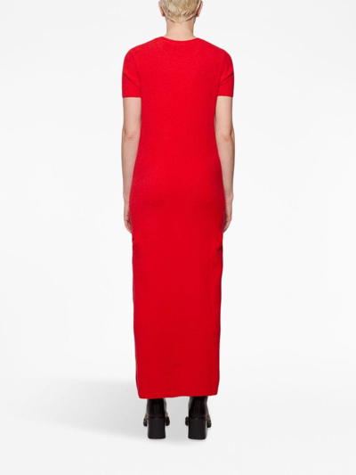 Shop Alexandra Golovanoff Robe Maxi Long Dress In Red