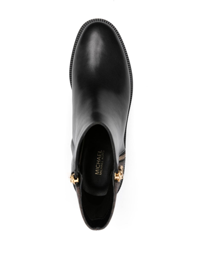 Michael Michael Kors Regan Monogram-print Boots In Black