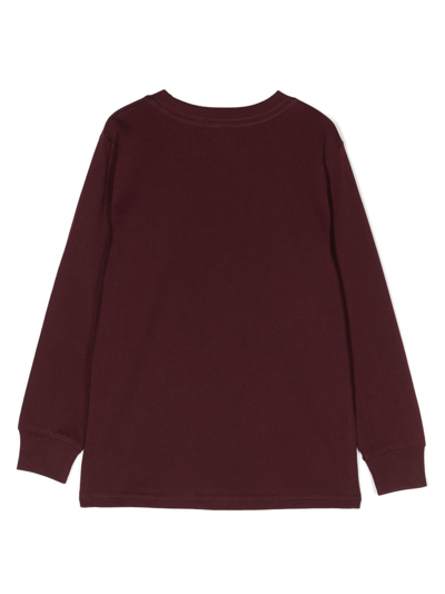 Shop Ralph Lauren Polo Bear-print Cotton Sweatshirt In Red