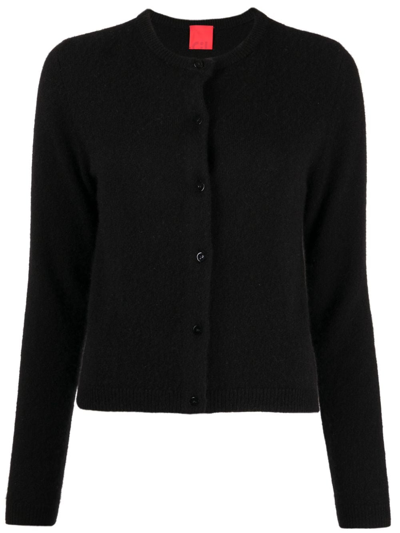 Shop Cashmere In Love Faye Fine-knit Cardigan In Black