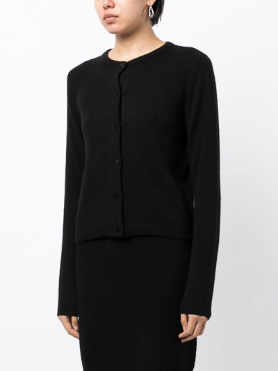 Shop Cashmere In Love Faye Fine-knit Cardigan In Black