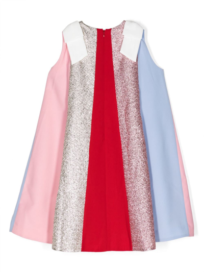 Shop Hucklebones London Striped Sleeveless Dress In Multicolour
