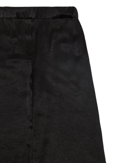 Shop Jason Wu Cropped Wide-leg Silk Trousers In Black