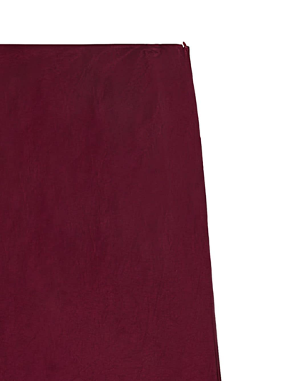Shop Jason Wu High-waisted Silk Slip Skirt In Red