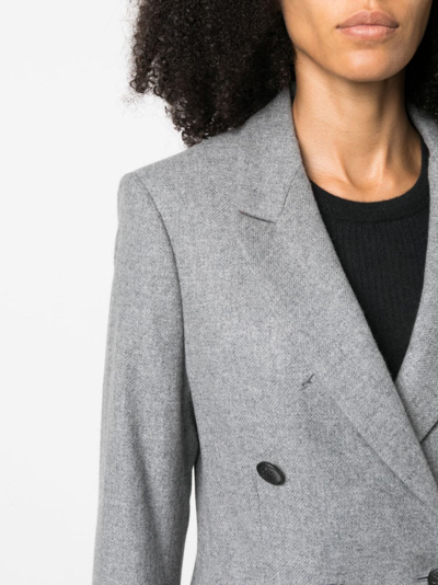Rag & Bone Double-breasted Virgin Wool-blend Blazer In Grey