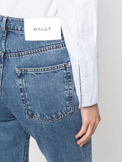 Shop Bally High-rise Straight-leg Jeans In Blue