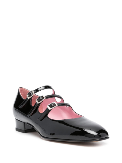 Carel Paris Timeless Mary Jane With Adjustable Straps And Low Heel In Black