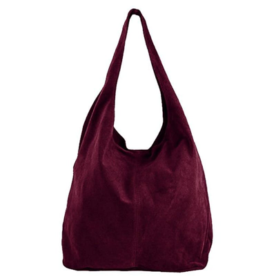 Shop Sostter Maroon Soft Suede Hobo Shoulder Bag | Byxyi
