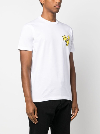 Shop Dsquared2 Graphic-print Cotton T-shirt In Weiss