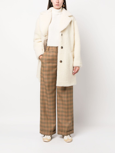 Apc White Nicolette Coat In Nude