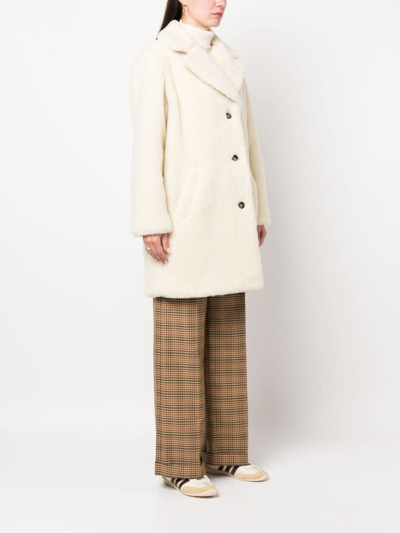 Apc White Nicolette Coat In Nude
