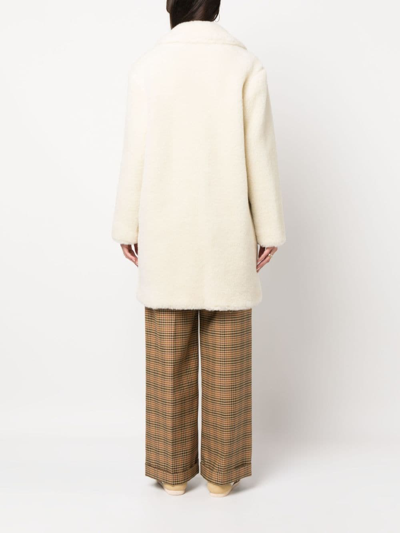 Apc White Nicolette Coat In Nude