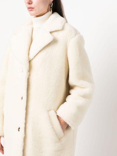 Shop Apc Nicolette Teddy Coat In Nude