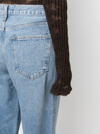 Agolde Lana Rigid Mid-rise Straight-leg Jeans In Blau