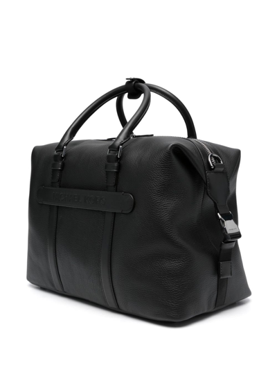 Shop Michael Kors Md Commuter Leather Duffle Bag In Schwarz