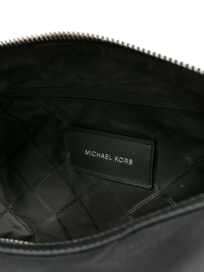 Shop Michael Kors Md Commuter Leather Duffle Bag In Schwarz