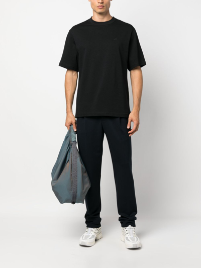 Shop Axel Arigato Embroidered-motif Short-sleeve T-shirt In Schwarz