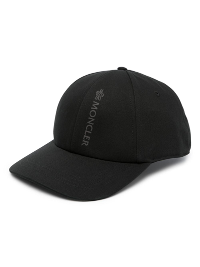 Shop Moncler Logo-print Cotton Cap In Schwarz